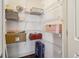 Organized closet with shelves for storing items at 3481 Lakeside Ne Dr # 2203, Atlanta, GA 30326