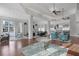Spacious clubhouse interior with hardwood floors, stylish furniture, and abundant natural light, creating an inviting atmosphere at 545 Slane Trce, Roswell, GA 30076