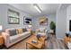 Living room featuring a neutral color pallet, decorative art, and natural light at 904 Little River Ln, Woodstock, GA 30189