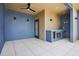Covered rooftop terrace featuring an outdoor bar with countertop, storage and mini fridge at 1570 Flat Shoals Se Rd # 4, Atlanta, GA 30316