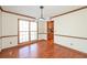 Open dining area with hardwood floors, natural light, and convenient access to the kitchen at 3684 Wittenburg Ct, Decatur, GA 30034