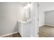 Stylish bathroom featuring a modern vanity and ample lighting at 4490 Thornwood Trl, Stone Mountain, GA 30083