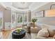 Bright living room with hardwood floors, bay window, and comfortable seating area at 4155 Summit Gate Dr, Suwanee, GA 30024