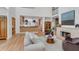 Bright open-concept living room with hardwood floors and a view of the kitchen at 1211 Oakdale Ne Rd, Atlanta, GA 30307
