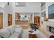 Bright open-concept living room with hardwood floors and a view of the kitchen at 1211 Oakdale Ne Rd, Atlanta, GA 30307