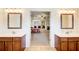 Bathroom featuring a double vanity and an open view to the main bedroom at 1250 Edgebrook Ln, Snellville, GA 30078
