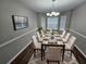Elegant dining room with stylish decor, seating for eight, and a bright, inviting ambiance at 3763 Waldrop Hills Dr, Decatur, GA 30034