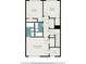 Second floor layout highlighting three bedrooms, two bathrooms, a hall, stairs and a walk-in closet at 7701 Haynes Park Pl, Lithonia, GA 30038