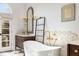 Bright bathroom with a freestanding tub, designer fixtures, and stylish tile work at 1311 Berwick Ne Ave, Atlanta, GA 30306