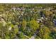Expansive aerial view showcasing the neighborhood's lush landscaping and community charm at 2322 Poplar Springs Ne Dr, Brookhaven, GA 30319