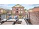 Outdoor patio with seating area overlooking neighborhood at 402 River Vista Dr, Atlanta, GA 30339