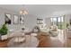 Decorated living room with hardwood floors and city view at 2870 Pharr Court South Nw # 1209, Atlanta, GA 30305