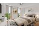 Well-staged main bedroom suite with natural light and neutral decor at 2870 Pharr Court South Nw # 1209, Atlanta, GA 30305