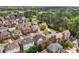 Aerial view of a suburban neighborhood with well-maintained homes, green lawns, and mature trees at 426 Vera Park Pl, Alpharetta, GA 30022