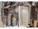 Unfinished basement area with utility equipment at 426 Vera Park Pl, Alpharetta, GA 30022