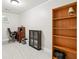 Office featuring desk, chair, and hardwood bookcase at 426 Vera Park Pl, Alpharetta, GA 30022