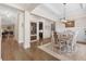 Well-lit dining area offers ample space and views into the kitchen and the dining room at 432 Horizon Trl, Canton, GA 30114