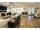 Spacious living room features a fireplace, hardwood floors, and plenty of natural light at 432 Horizon Trl, Canton, GA 30114
