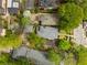 Aerial view of a residential neighborhood with lush greenery, rooftops, and some parked cars at 1054 Euclid Ne Ave, Atlanta, GA 30307