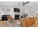 Bright living room with fireplace, hardwood floors, and plenty of natural light at 1054 Euclid Ne Ave, Atlanta, GA 30307