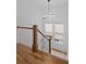 Well-lit staircase with hardwood floors and modern lighting at 1054 Euclid Ne Ave, Atlanta, GA 30307