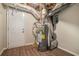 Basement with a water heater and updated laminate flooring at 1512 Daniel Ln, Lawrenceville, GA 30046