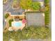Aerial view of property featuring a pool and tennis courts at 3075 Camden Way, Alpharetta, GA 30005