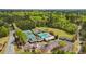 Aerial view of community amenities with pool, tennis courts, and well-maintained landscaping at 4783 Deer Chase, Powder Springs, GA 30127