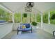 Covered porch features comfortable seating and ceiling fan for outdoor relaxation at 4783 Deer Chase, Powder Springs, GA 30127