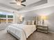 Spacious main bedroom with trey ceiling and luxurious decor at 5607 Hislop Ln # 80, Mableton, GA 30126