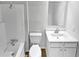 Updated bathroom with vanity and tub/shower combination at 4425 Amy Rd, Snellville, GA 30039