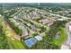 Breathtaking aerial view showcasing a well-planned neighborhood with lush green spaces and community amenities at 4934 Wyeth Way, Johns Creek, GA 30022
