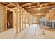 Spacious unfinished basement with wood framing, concrete floor, and natural light from a window at 139 Rushing View Gln, Dallas, GA 30157