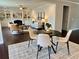 Open living space featuring a fireplace, built-in bookshelves, and stylish decor at 7580 Sunridge Ln, Douglasville, GA 30135