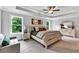 Bright main bedroom with tray ceiling and ample natural light creates a peaceful retreat at 7580 Sunridge Ln, Douglasville, GA 30135
