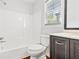 Clean bathroom featuring a tub, shower, and a modern vanity at 2199 Summertown Dr, Norcross, GA 30071