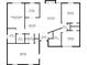 Detailed floor plan showcasing the layout of the home with labeled rooms and dimensions at 2199 Summertown Dr, Norcross, GA 30071