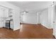 Open floor plan seamlessly connects the kitchen to the living room with great flow for entertaining at 2199 Summertown Dr, Norcross, GA 30071