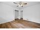 Bedroom with ceiling fan and closet at 240 Thornton Dr, Fayetteville, GA 30214