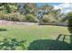 Expansive backyard featuring a lush lawn and a wood fence at 100 Charlotte Sw Dr, Mableton, GA 30126