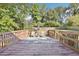 Inviting wooden deck, perfect for outdoor relaxation with a table and chairs at 100 Charlotte Sw Dr, Mableton, GA 30126