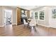 Bright dining area with a modern fireplace and large windows at 1751 Carter Cir, Atlanta, GA 30344