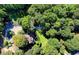 Captivating aerial perspective reveals a luxury home with a private pool, surrounded by a verdant landscape at 2962 Norman Cir, Duluth, GA 30096