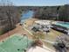 Overhead view features lakefront playground, basketball court, splash pad, pool and picnic areas at 3053 Cambridge Hill Dr, Dacula, GA 30019