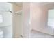 Hallway featuring built-in storage leading into the living room at 3221 Colquitt Dr, Atlanta, GA 30340