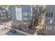 Aerial view of modern townhomes, showcasing architecture, landscaping, and parking at 379 Pratt Se Dr # 408, Atlanta, GA 30315