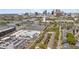 Aerial view showcasing a blend of residential, commercial, and parking areas in a vibrant neighborhood near downtown at 770 Reed Se St, Atlanta, GA 30315