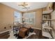 Stylish home office with natural light, modern desk, and decorative shelving at 770 Reed Se St, Atlanta, GA 30315