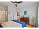 Inviting bedroom with wood floors, ceiling fan, and a serene atmosphere at 1850 Cotillion Dr # 2221, Atlanta, GA 30338