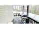 Covered back deck, perfect for outdoor grilling with a grill, seating, and wooded views at 113 Citadel Dr, Hampton, GA 30228
